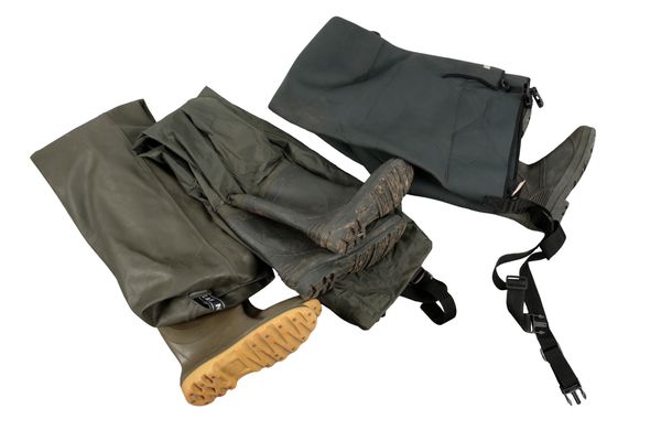 THREE PAIRS OF CHEST WADERS