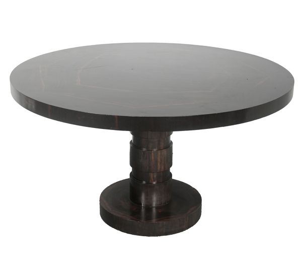 AN ART DECO EBONISED CENTRE TABLE