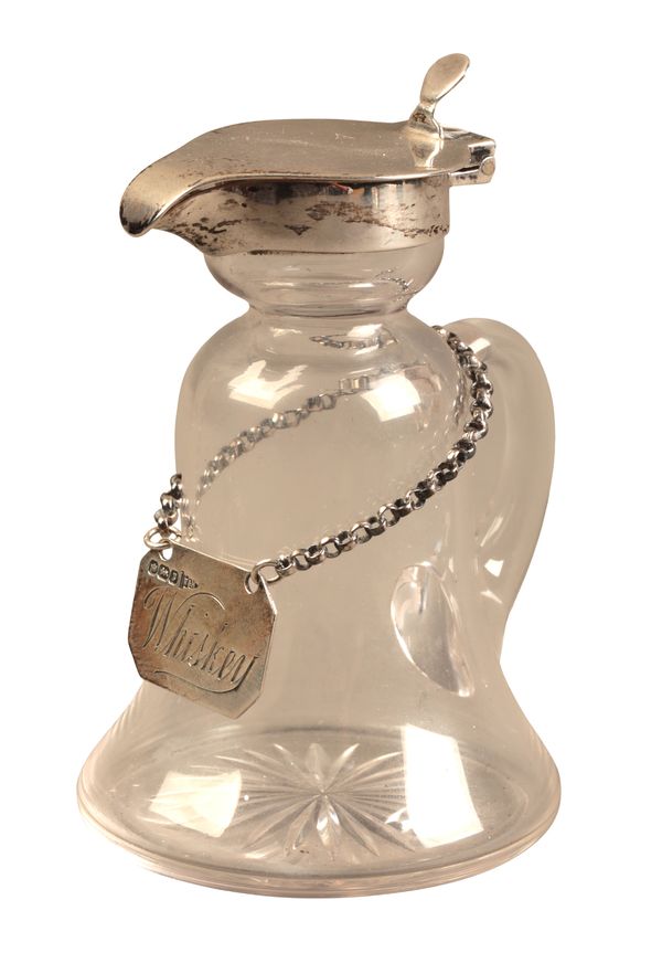 AN EDWARD VII SILVER LIDDED WHISKY NOGGIN