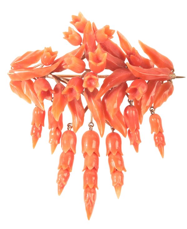 A CORAL BROOCH