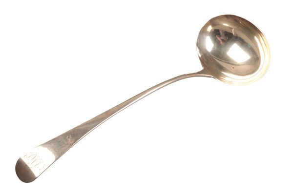 A GEORGE III SILVER OLD ENGLISH LADLE