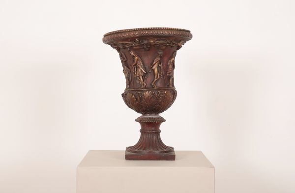 A PLASTER CAST OF THE 'MEDICI VASE' AFTER THE ANTIQUE