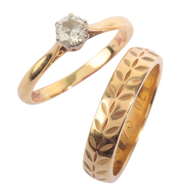 A DIAMOND SOLITAIRE RING