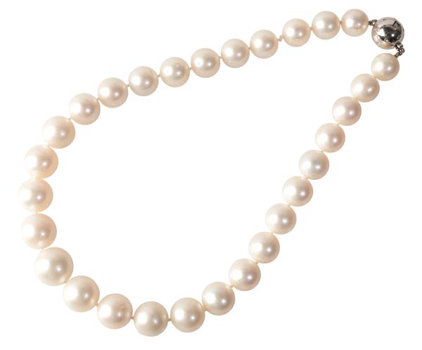 A LARGE SOUTH SEA PEARL NECKLACE
