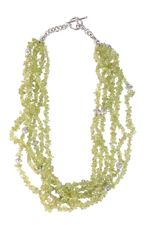WILL COLLECT - A PERIDOT BEAD NECKLACE