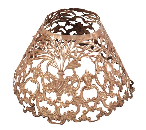 AN EARLY 20TH CENTURY TIFFANY STERLING SILVER LAMP SHADE