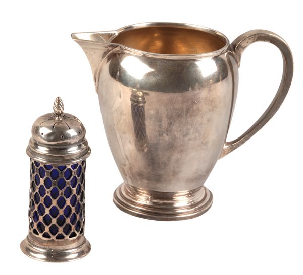 A GEORGE V SILVER CREAM JUG