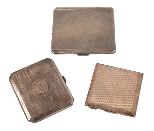 A GEORGE VI SILVER OCTAGONAL CIGARETTE CASE