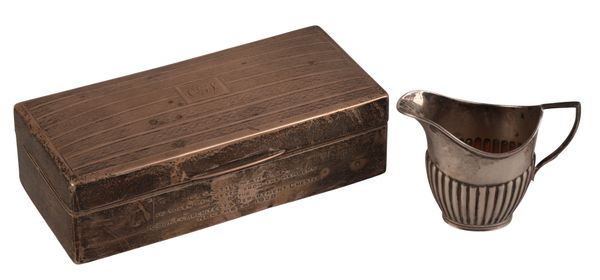 A GEORGE V SILVER CIGARETTE BOX