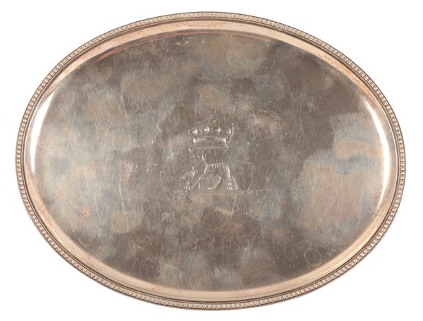 A VICTORIAN SILVER OVAL TRAY