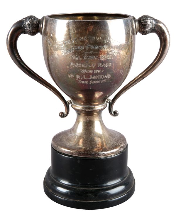 A GEORGE V SILVER POINT TO POINT TROPHY