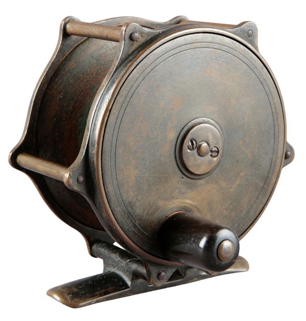 A BIRMINGHAM STYLE 3" BRASS TROLLING REEL