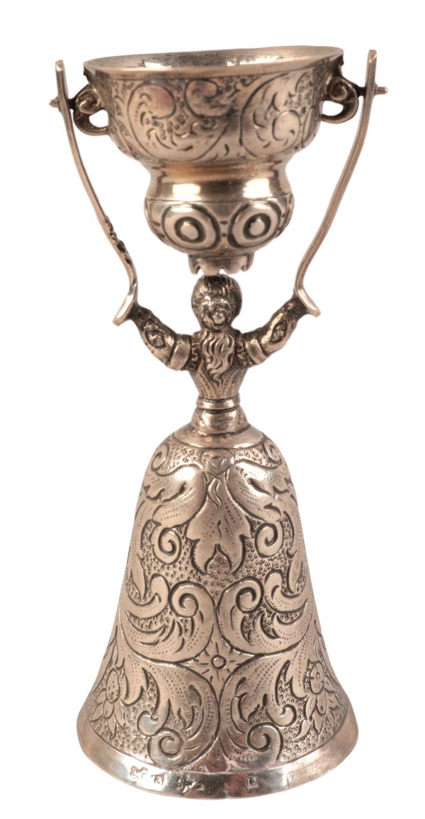 A 19TH CENTURY DUTCH SILVER WAGER CUP