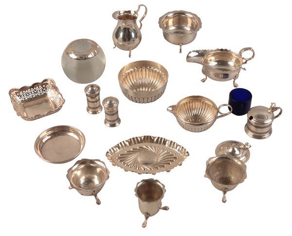 A LATE VICTORIAN SILVER PART TEA SERVICE