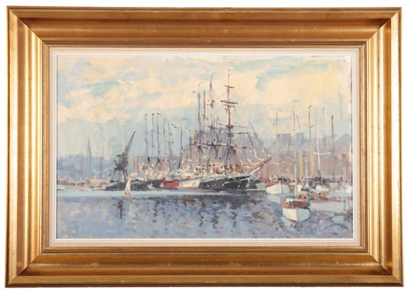 JOHN NEALE (20TH CENTURY) 'Moored Vessel At Royal Greenwich'