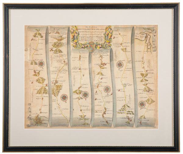 JOHN OGILBY (1600-1676) Two road maps
