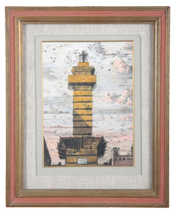 *EUGENE GUSTAVOVITCH BERMAN (1899-1972) Tower study, possibly for a set design