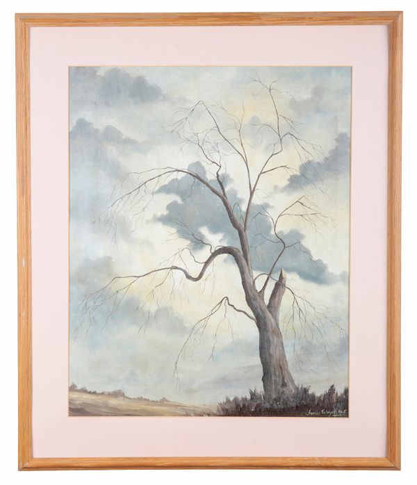 JAMES WRIGHT (B.1935) A tree in a winter landscape