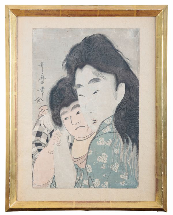 AFTER UTAGAWA KUNISADA (C.1753-1806) 'Yamauba and Her Son Kintaro'