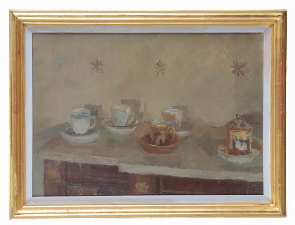 *EDMUND FAIRFAX-LUCY (1945-2020) 'Chocolate Cups in the Morning Room'