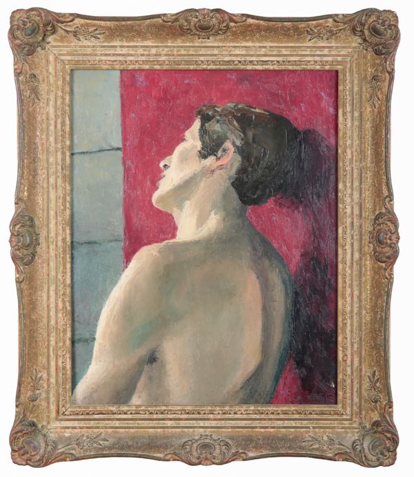 *ISOBEL POWYS MARKS (20TH CENTURY) Portrait of a young man looking away