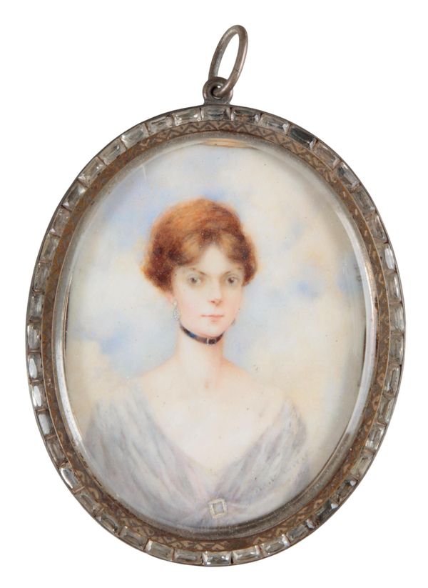 ENGLISH SCHOOL, EARLY 20TH CENTURY A shoulder-length portrait of Muriel Paddon (née Savory)