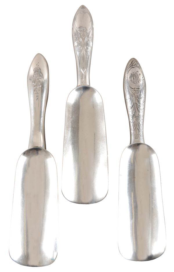 THREE SIMILAR GORHAM STERLING SILVER SHOE HORNS