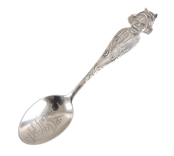 A 19TH CENTURY AMERICAN STERLING SILVER ‘JIMMY GRIFFIN’ COMMEMORATIVE TEASPOON