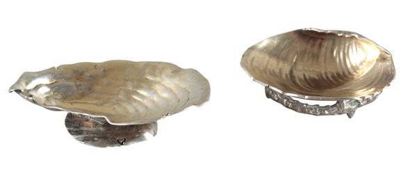 TWO GORHAM STERLING SILVER SHELL SALTS