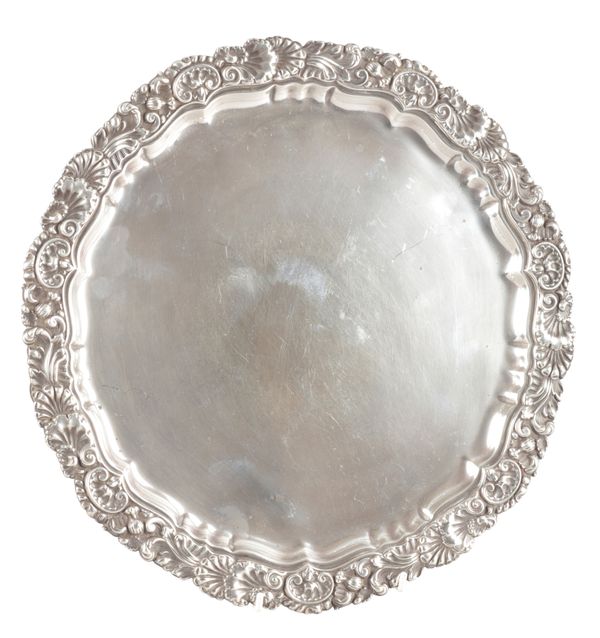 AN EDWARD VII SILVER SALVER