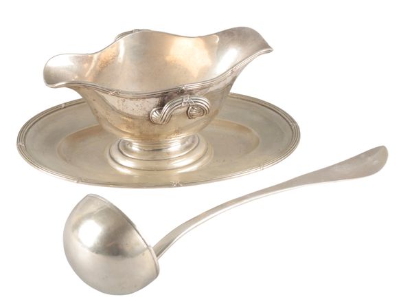 AN AUSTRO-HUNGARIAN SILVER GRAVY BOAT