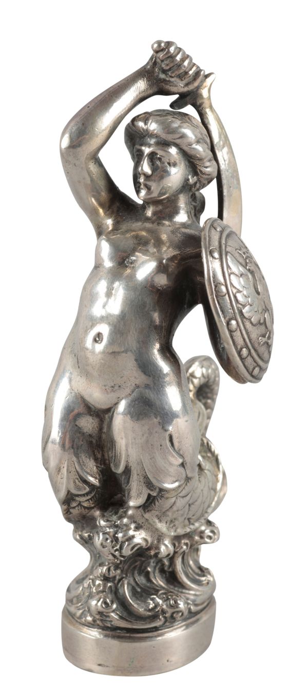 A POLISH SILVER SEAL "THE MERMAID OF WARSAW"