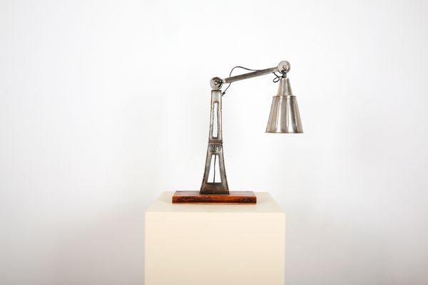 AN INDUSTRIAL STYLE ALUMINIUM DESK LAMP