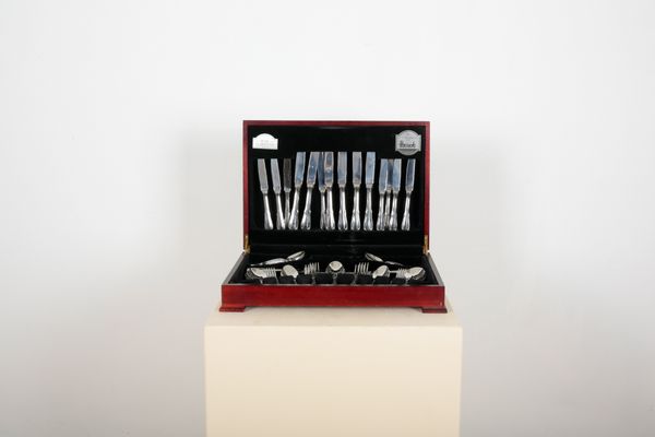 A HARRODS SILVER PLATED CUTLERY SERVICE