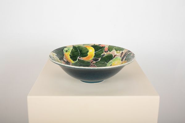 JONATHAN COX: AN 'APPLE AND BRAMBLE' CERAMIC LARGE BOWL