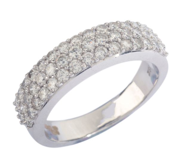 A DIAMOND HALF ETERNITY RING