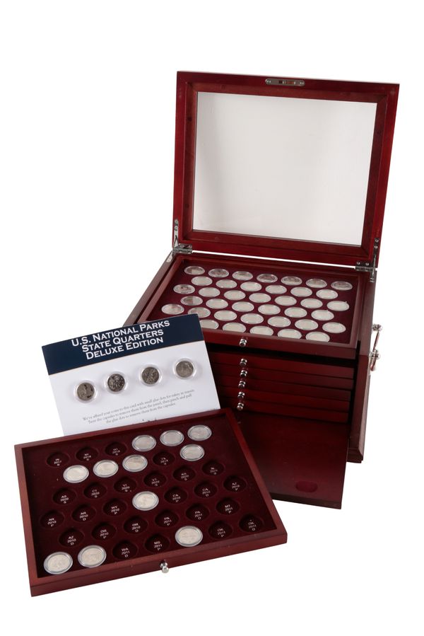 A USA NATIONAL PARK STATE QUARTERS DELUXE EDITION 48 COIN PART SET