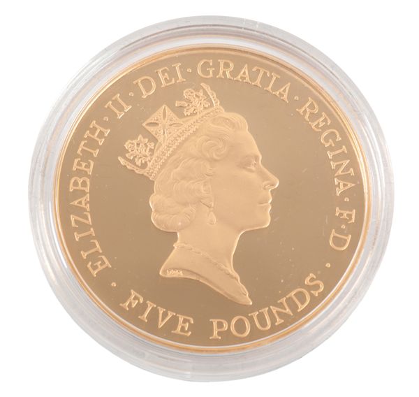 THE ROYAL MINT: A 1996 QUEEN ELIZABETH II 70TH BIRTHDAY GOLD PROOF CROWN