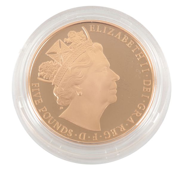 THE ROYAL MINT: "THE LONGEST REIGNING MONARCH" 2015 £5 GOLD COIN