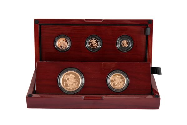 THE ROYAL MINT: A 2014 GOLD PROOF FIVE SOVEREIGN SET