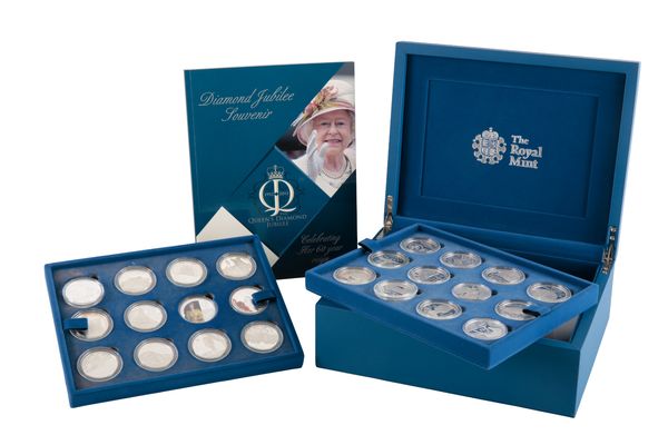 THE ROYAL MINT: "THE QUEEN'S DIAMOND JUBILEE" SILVER COIN COLLECTION