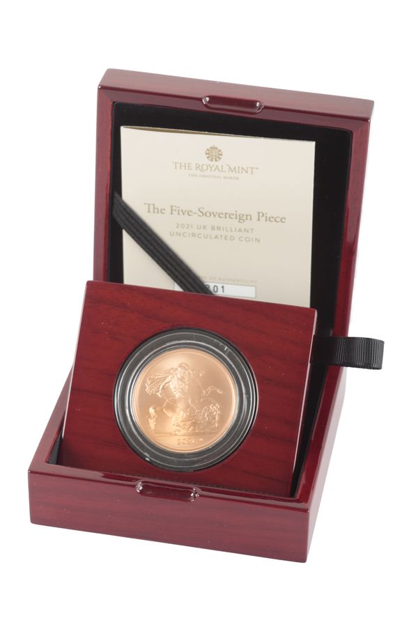 THE ROYAL MINT: A 2021 "THE FIVE-SOVEREIGN PIECE"