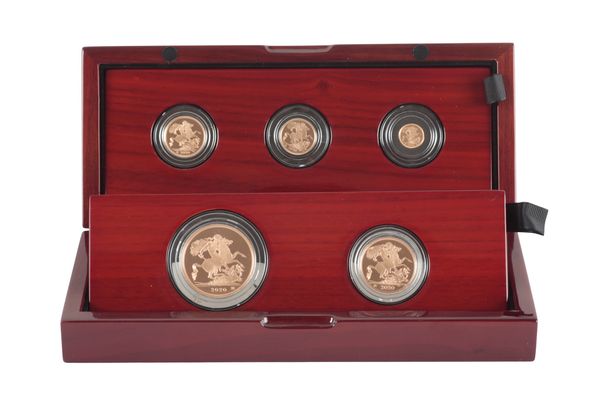 THE ROYAL MINT: A 2020 FIVE COIN GOLD PROOF SOVEREIGN SET