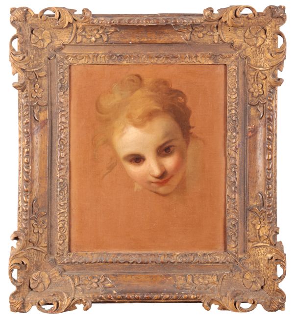 MANNER OF SIR JOSHUA REYNOLDS (1723-1792) The head of a young child