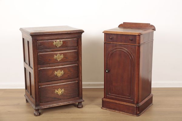A VICTORIAN MAHOGANY BEDSIDE CUPBOARD