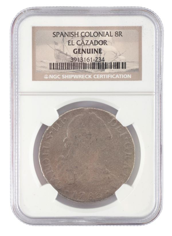 A 1738 SPANISH 8 REALES COIN