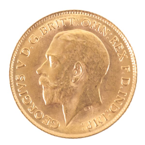 A 1914 GEORGE V GOLD HALF-SOVEREIGN