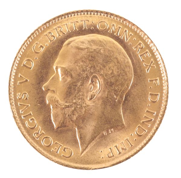 A 1915 GEORGE V GOLD HALF-SOVEREIGN