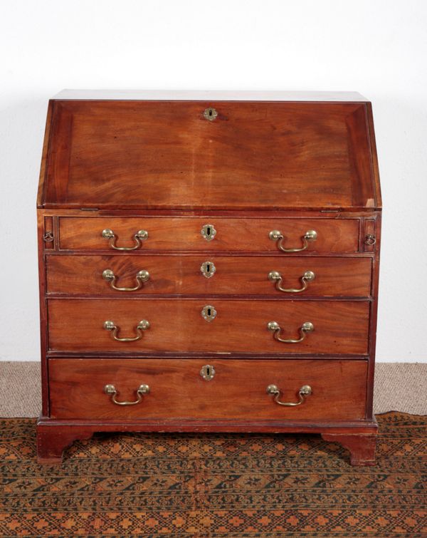 A GEORGE III MAHOGANY BUREAU