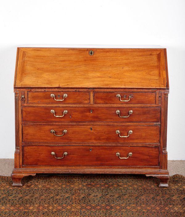 A GEORGE III MAHOGANY BUREAU